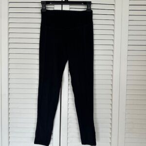 WOMEN'S GILDA MARX (FOR LILY OF FRANCE) BLACK LEGGINGS, SIZE: M,  MADE IN ISRAEL
